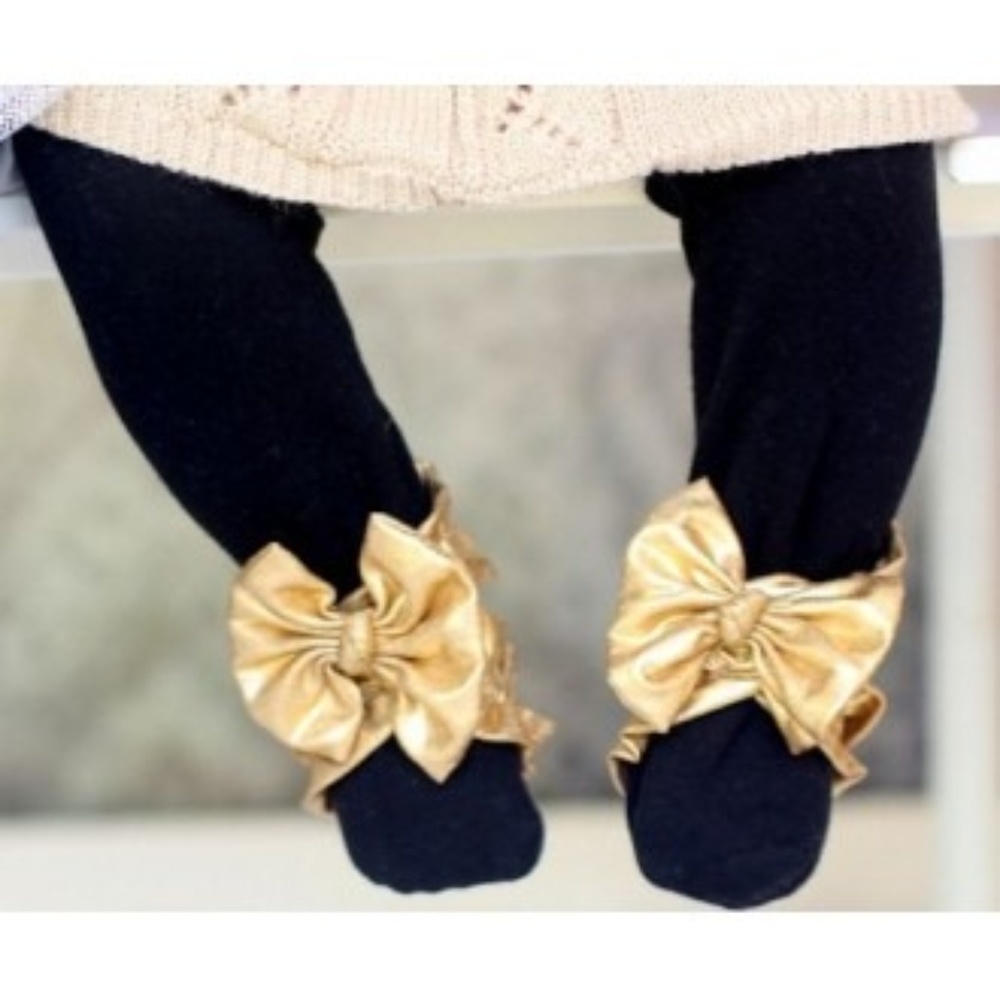 Gold Metallic ToeBlooms The Original Baby Barefoot